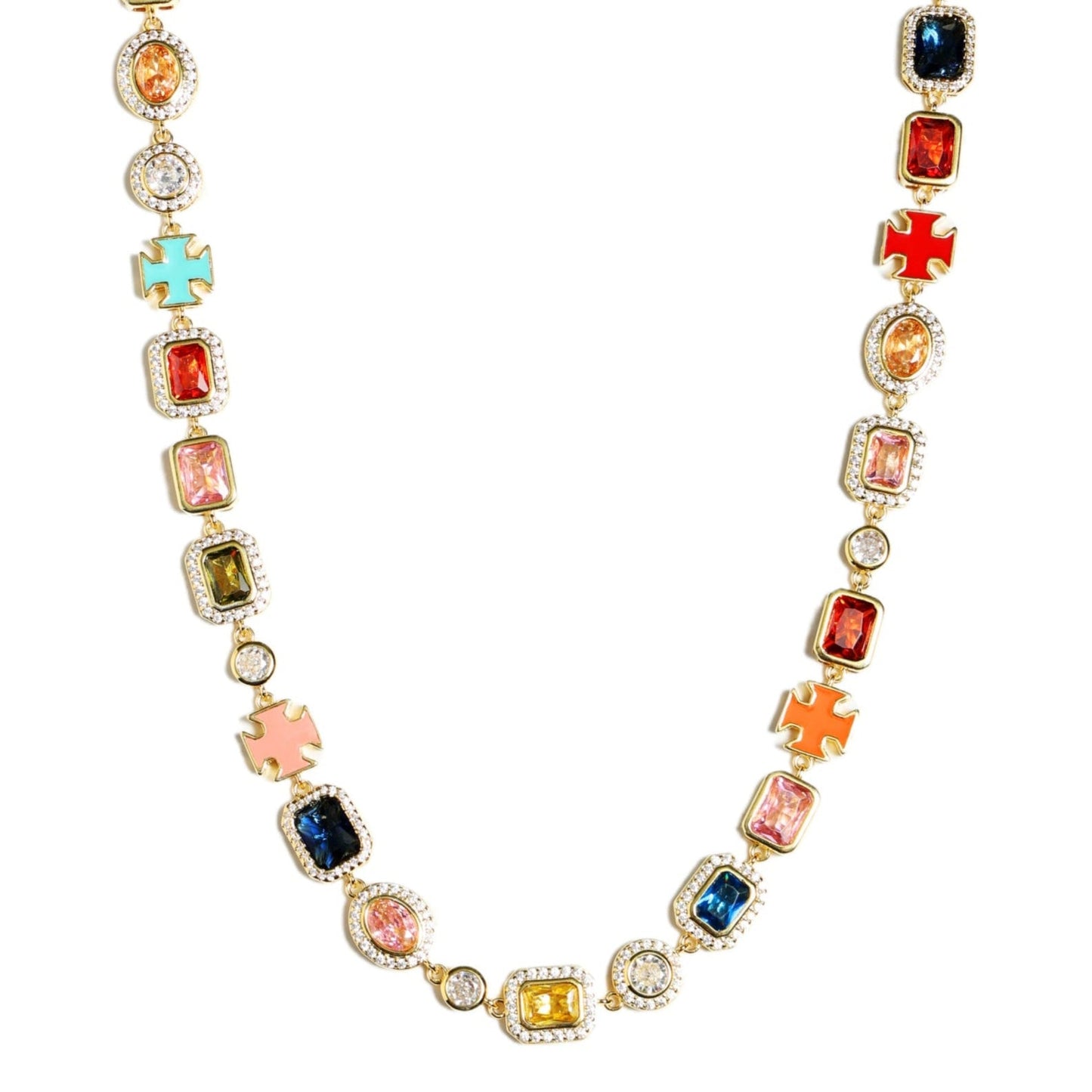 Gold Solstice Gemstone Necklace