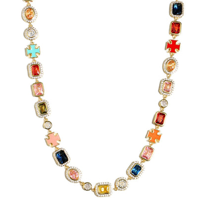 Gold Solstice Gemstone Necklace
