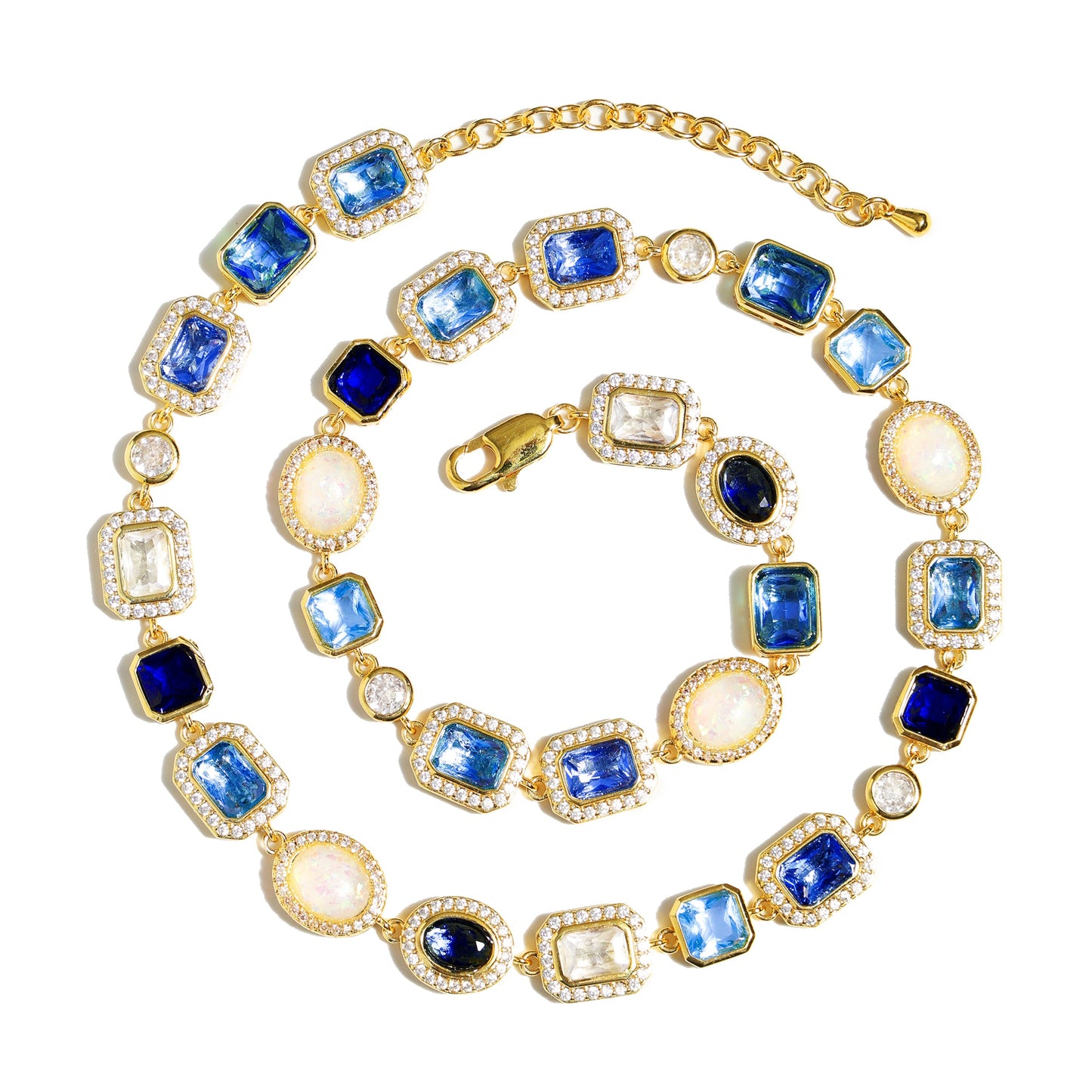 Blue Gemstone Solstice Bundle(Necklace ＆ Bracelet)