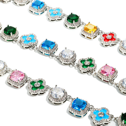 Mosaic Garden Gemstone Necklace
