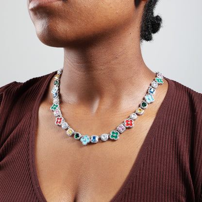 Mosaic Garden Gemstone Necklace