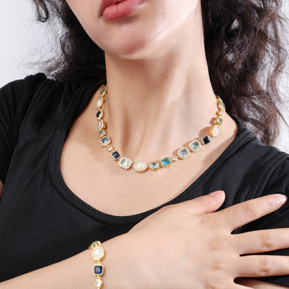 Blue Gemstone Solstice Bundle(Necklace ＆ Bracelet)