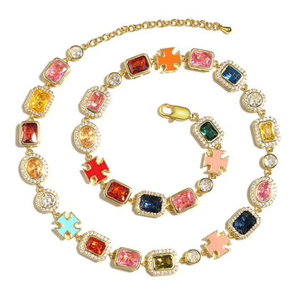 Gold Solstice Gemstone Necklace