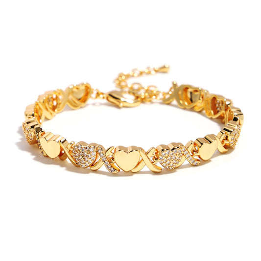 Gold XOXO Diamant Edelstein Armband