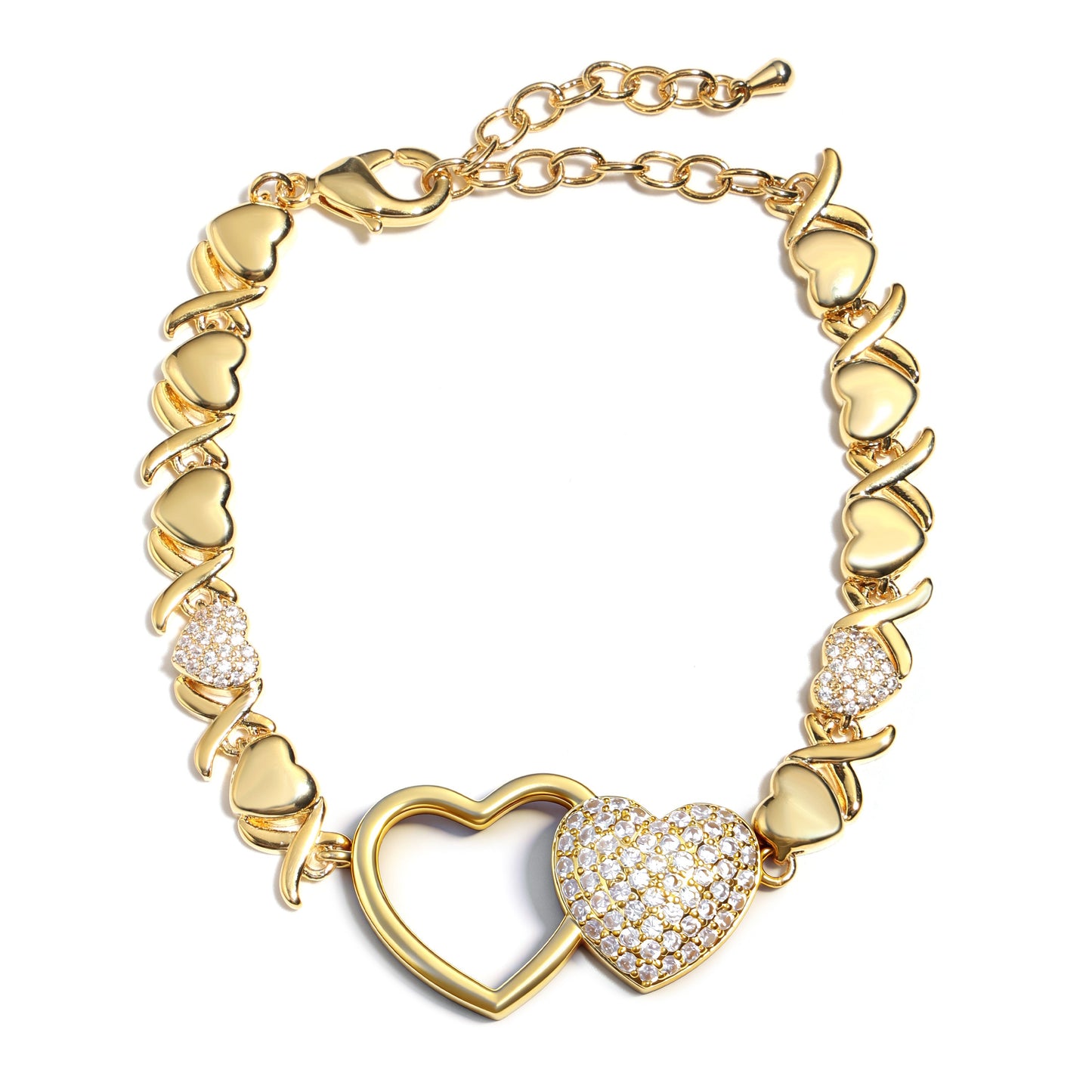 Entwined Hearts XO Bracelet