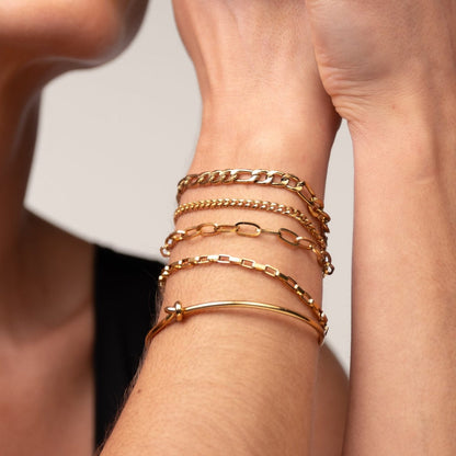 Gold Tone Knot Bracelet Set