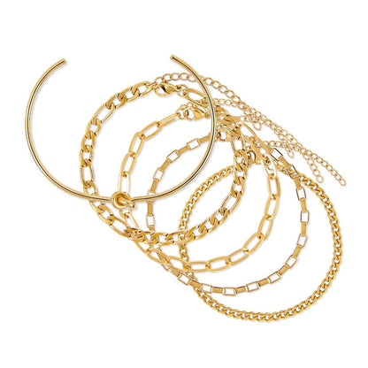 Gold Tone Knot Bracelet Set