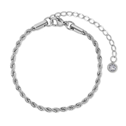 Silver Tone Layered Bracelet Set