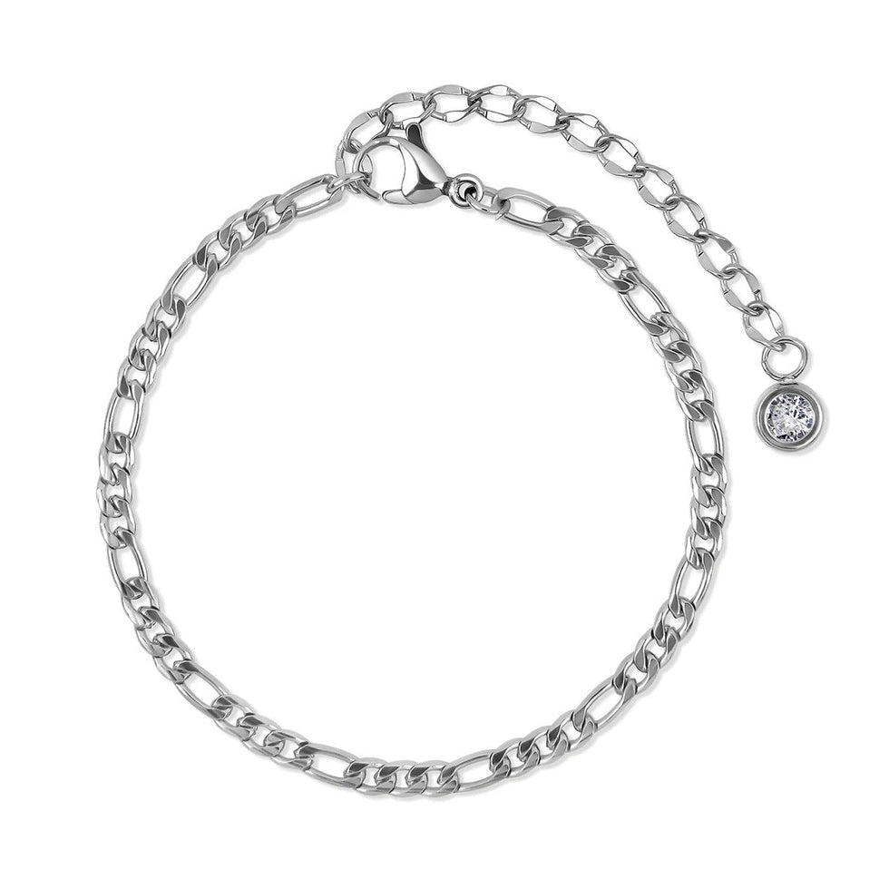 Silver Tone Layered Bracelet Set